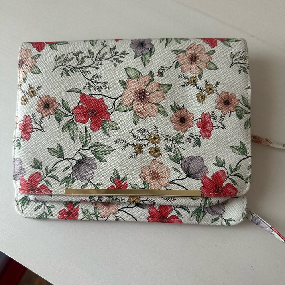 Kohl's Floral Crossbody Bag - Red, Pink, Green